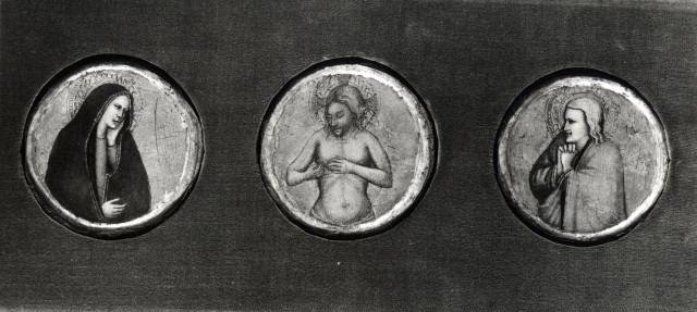 Anonimo — Anonimo fiorentino sec. XIV - Cristo in pietà; Madonna dolente; San Giovanni Evangelista — insieme